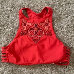 PINK/ ORANGE Bathing Suit top